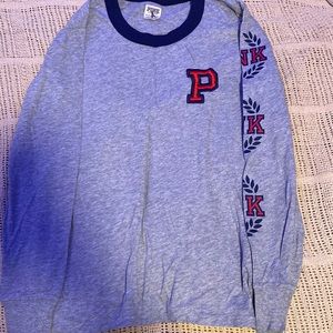 pink, grey long sleeve